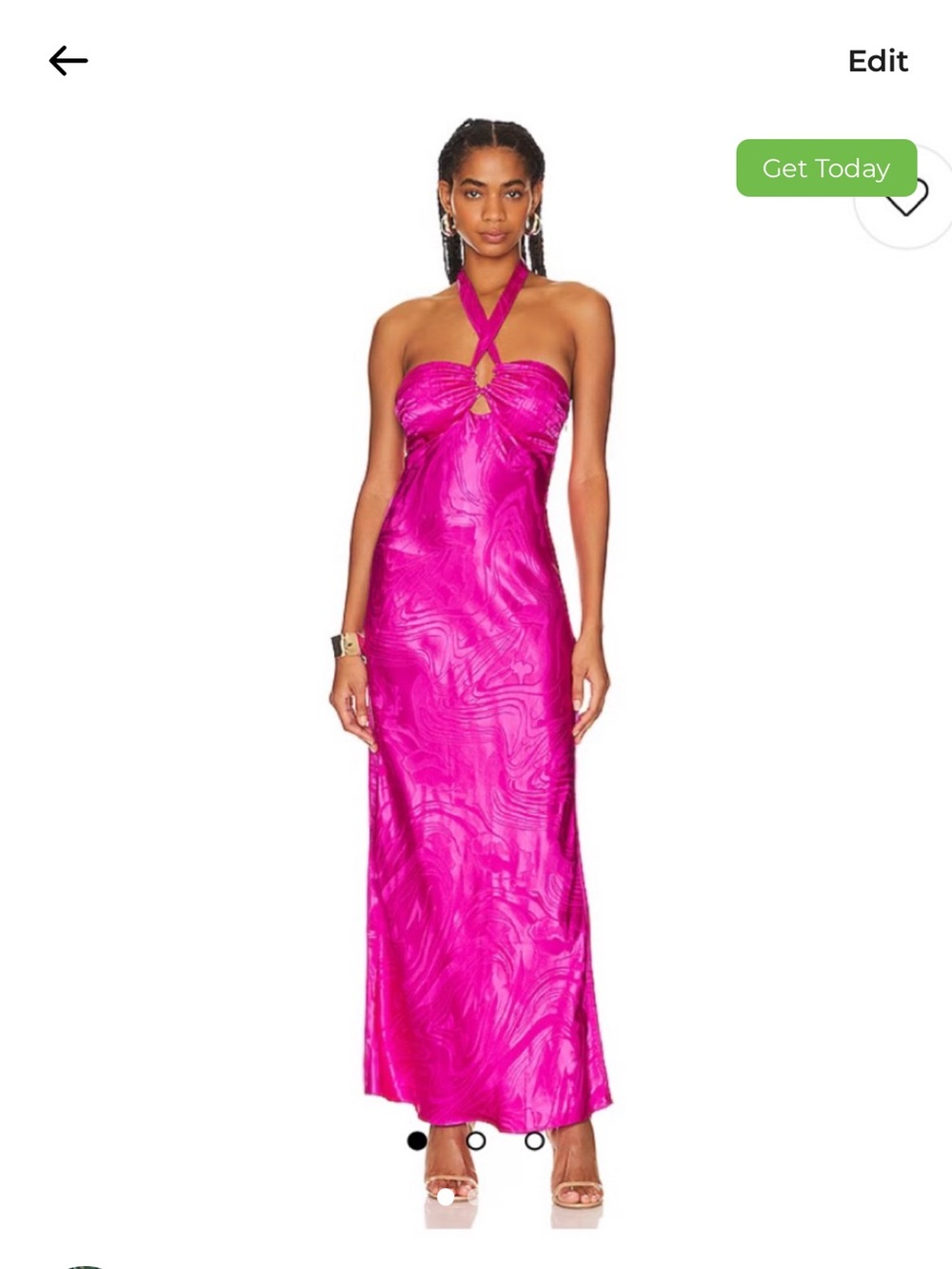 SAYLOR hot pink Halter dress